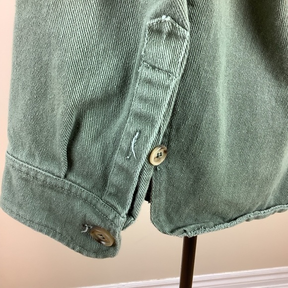 LINE THE LABEL GREEN UTILITARIAN DENIM SHACKET / SHIRT - Picture 5 of 8